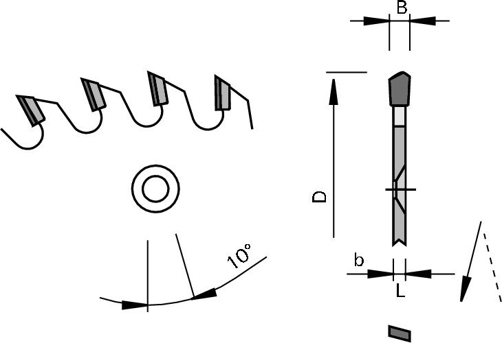 Formātzāģripas DP segmentu drupinātājiem "ES-FA" - Image 2
