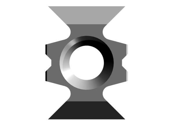 Pagriežamie fazīšu naži ar 4 griezējmalām un pozicionālu gropi