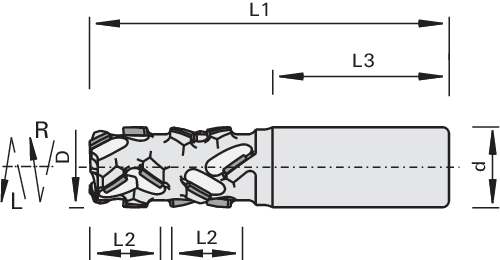 DIAREX kombinēta kāta frēze DP labā/kreisā -Z=2+2 - Image 2