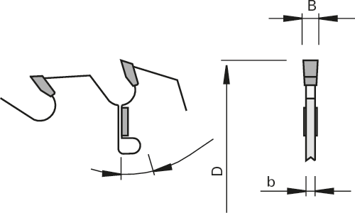 HW zāģripas otro rindu zāģēšanai ar HW tīrīšanas zobiem "F" - HewSaw - Image 2
