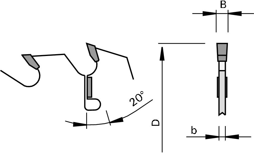 Zāģripas daudzzāģu iekārtām HW ar HW tīrīšanas zobu "F" - Image 2